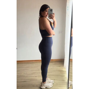 Buttery Soft Sport Leggings‎ For Women High Waist Yoga Breathable Large Navy